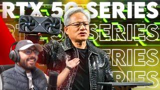 Tech Enthusiast Reacting to Nvidia's RTX 50 Series Announcement at CES 2025!