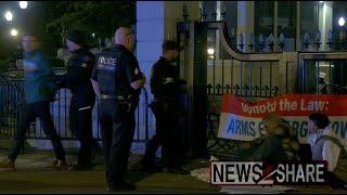 Nine arrested blocking White House entrance demanding arms embargo against Israel