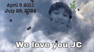 We love you JC / no more pain but full of hapiness in heaven