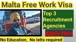 Free work visa   Malta // Apply in these agencies // very easy process , apply online