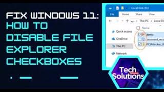 Windows 11: How to DISABLE CHECKBOXES in File Explorer