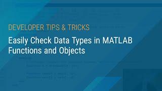 Easily Check Data Types in MATLAB Functions and Objects