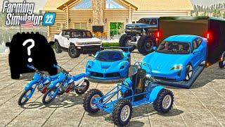 CLEANING OUT DAD'S MANSION! (LIFTED TRUCKS + SUPERCARS) | Farming Simulator 22