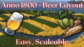 Anno 1800 - Beer Production Layout (very easy to memorize, scaleable)