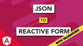 Create a Dynamic Reactive Angular Form with JSON