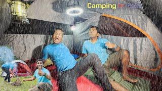 Forest Camping In Monsoon Rain | Relaxing Cozy Bonfire In Cold Weather | बारिश मे हुए रीलैक्स