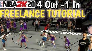 NBA 2K20 Freelance Tutorial: How To Run 4 Out-1 In Offense - Dominate The High Post/Beat Off Ball