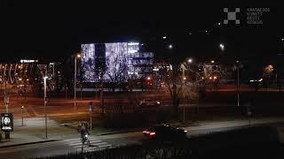 Public art project by Flo Kasearu on the walls of Explorer building in Tallinn