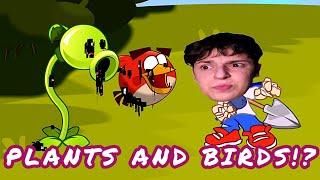 Friday Night Funkin' Birds and Botany: High Effort - PLANTS VS ZOMBIES AND ANGRY BIRDS!?