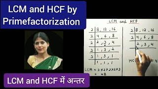 lcm and hcf by primefactorization method | lcm | hcf  #lcmandhcf #primefactorisation