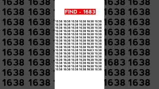 Let See How Genius You are - Find 1683 #Shorts