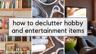 Hobby Decluttering 101 | Declutter Books, Craft Supplies, Technology, Entertainment, Games, + More!