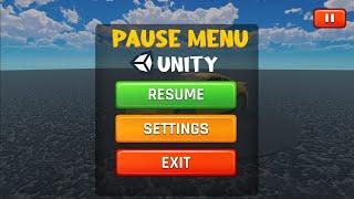 Unity Pause Game : How to make a pause menu in unity