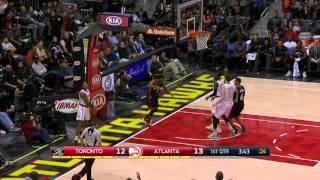 Kent Bazemore Blocks Kyle Lowry's Shot into the Hoop