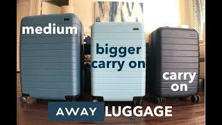 AWAY LUGGAGE Which size is for YOU? | Carry on, Bigger Carry On, Medium | MAGGIE'S TWO CENTS