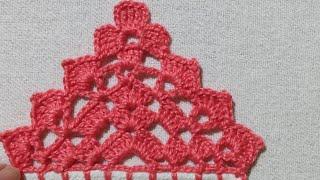 Barrado de crochê carreira única/barrado para toalhas @Canalcrocheparainiciantes