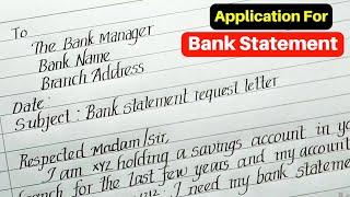 Application For Bank Statement | Bank Statement Request Letter Format