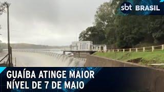 Guaíba atinge 5,23 metros, maior nível desde 7 de maio; previsão é aumenar | SBT Brasil (14/05/24)