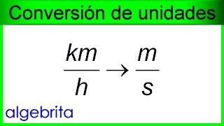 Convertir kilómetros por hora a metros por segundo,  km/h a m/s Conversión de unidades 404