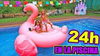 24 horas en la PISCINA con Las Ratitas!! SaneuB