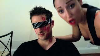 Blindfolded Boyfriend Covered in Lipstick Kiss Marks 2  ASMR Kisses口紅キス