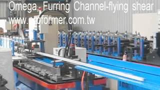 Omega, Furring Channel roll forming machine-flying shear type