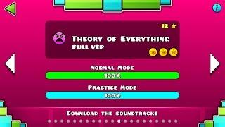 Geometry Dash - Theory of Everything (FULL VER) All Coin /  Partition