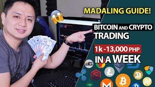 Paano kumita ng 1k to 13,000 pesos in just a week? Crypto & Bitcoin Trading Easy Guide (Turuan Kita)