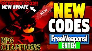 [DOMAINS EVENT] ALL NEW WORKING SECRET *CODES FOR ROBLOX RPG CHAMPIONS IN OCTOBER 2022!!