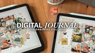 Digital Journal with me, Visionboard, Scrapbooking, iPad Journal, Goodnotes Collage, Goals Collage