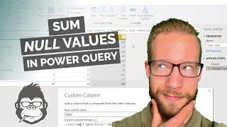 3 Ways to SUM null values in Power Query