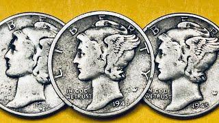 $125,000 For A US 1945 Mercury Winged Liberty Dime Philadelphia Full Bands  - United States Coin