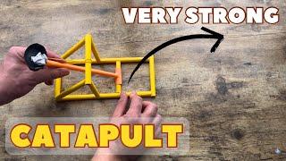 DIY PAPER CATAPULT EASY TUTORIAL | ORIGAMI CATAPULT SHOOTING FAR | WEAPON PAPER CRAFT FOLDING ART