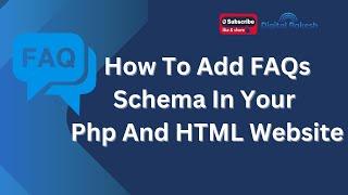 How To Add FAQs Schema In Your Php And HTML Website | FAQ Schema Generator | Digital Rakesh