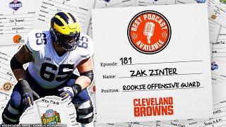 Sitting Down With Rookie Third Round Pick Zak Zinter | Cleveland Browns