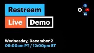 Restream Tutorial: How to Use Restream — Product Demo #11
