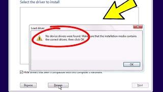 No device drivers were found Error Install windows 11 / 10 / 7 / 8 | Fix no device driver were found