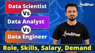 Data Scientist vs Data Analyst vs Data Engineer - Role, Skills, Salary, Demand | Intellipaat