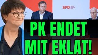 PEINLICHER Abgang von Esken! // SPD-Pressekonferenz endet abrupt!