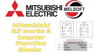 Mitsubishi GX works 2 | Counter function block tutorial | FX0 FX1 FX2 FX3 PLC example