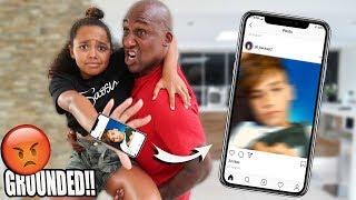 Dad REACTS To My Camera Roll & Tik Toks *I Got Grounded*
