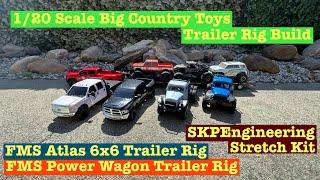 SCX24 Trailer Rig Build. 1/20 Big Country Toys/FMS Atlas 6x6/FMS Power Wagon.