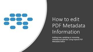 How to edit PDF metadata