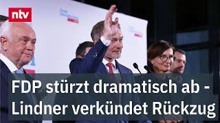 Christian Lindner gibt Rückzug aus der Politik bekannt - FDP stürzt dramatisch ab