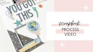 Scrapbook Process Video | Summer Baseball Layout | Cocoa Vanilla