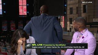 Swagu can't face the camera to say how scared he is of the Eagles' draft picks  | NFL Live