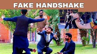 FAKE HAND SHAKE PRANK | AWAIS KHURSHID