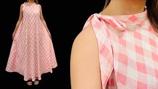  You don't have to be a tailor to sew this dress | cutting and sewing dress this way is easy