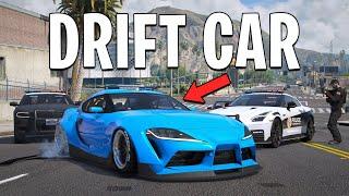 Running From Cops with Drift Car on GTA 5 RP