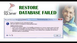 Can't Restore Database